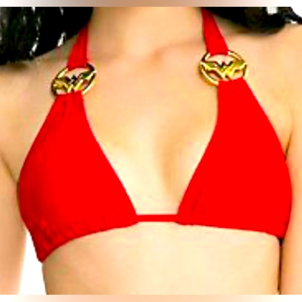 DC Comics Red and Gold Bikini Top